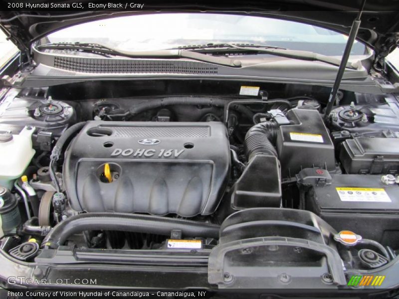 Ebony Black / Gray 2008 Hyundai Sonata GLS