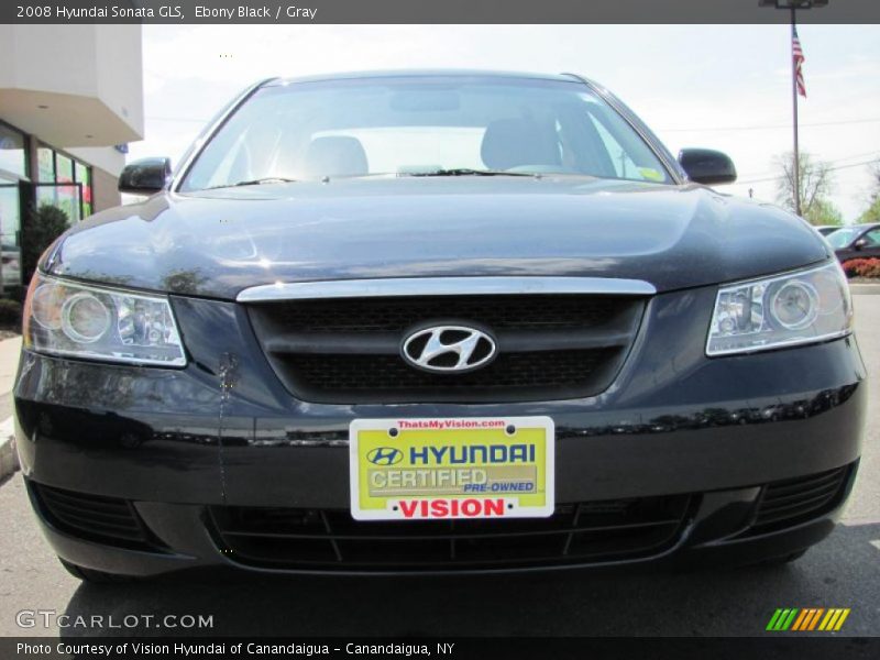 Ebony Black / Gray 2008 Hyundai Sonata GLS