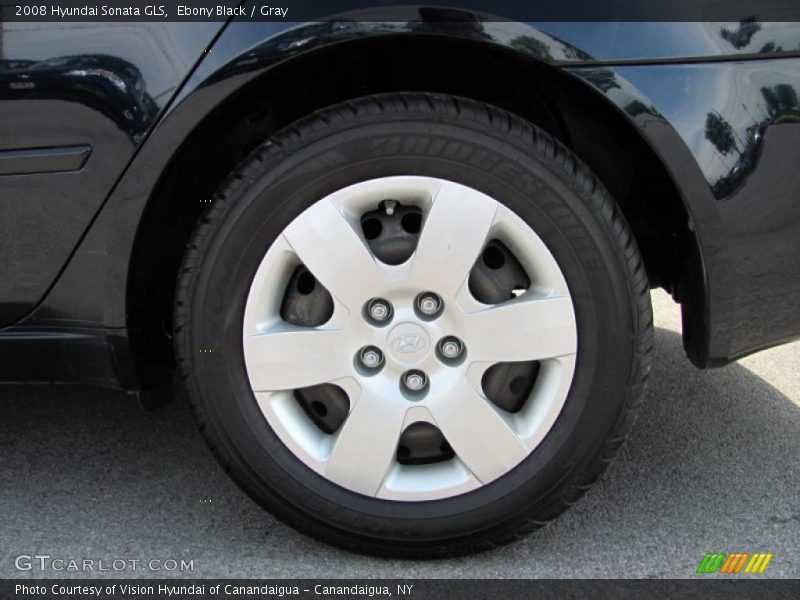 Ebony Black / Gray 2008 Hyundai Sonata GLS