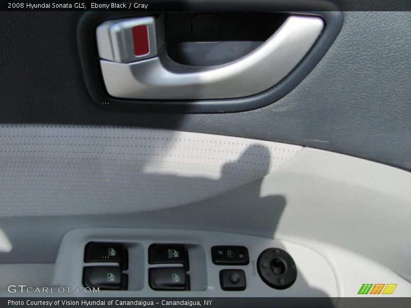 Ebony Black / Gray 2008 Hyundai Sonata GLS