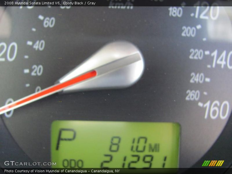 Ebony Black / Gray 2008 Hyundai Sonata Limited V6