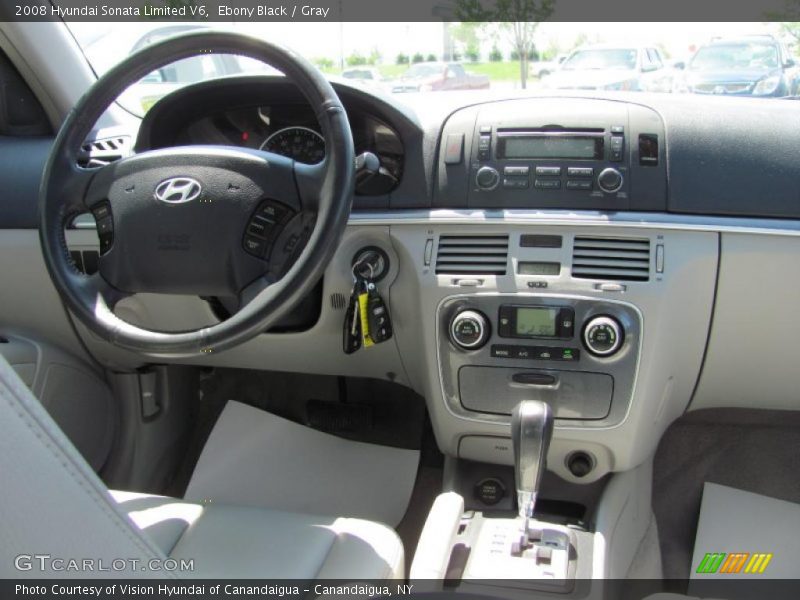 Ebony Black / Gray 2008 Hyundai Sonata Limited V6