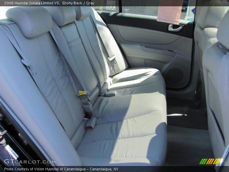 Ebony Black / Gray 2008 Hyundai Sonata Limited V6