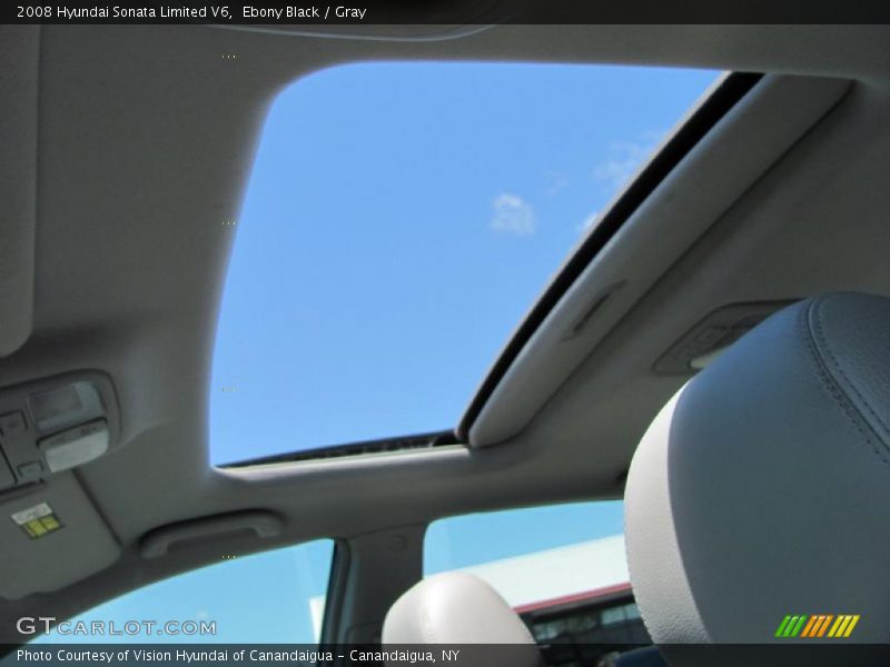Ebony Black / Gray 2008 Hyundai Sonata Limited V6