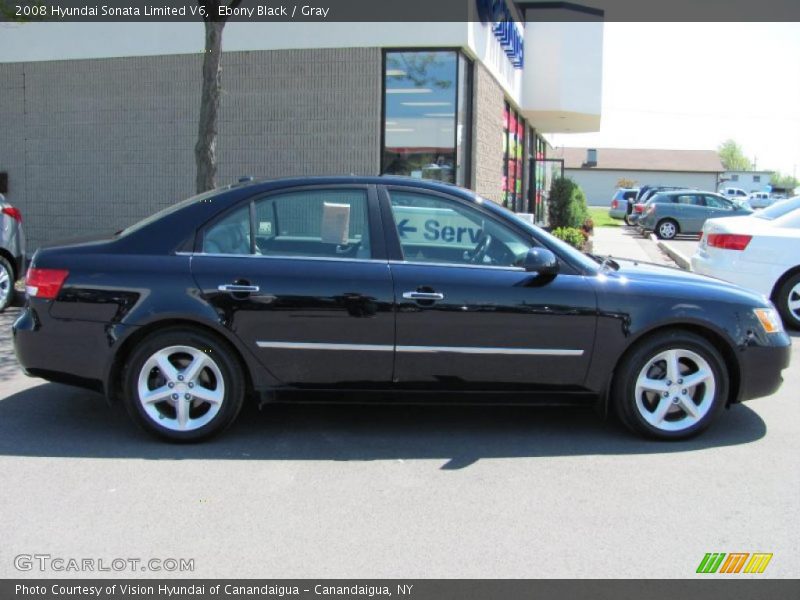 Ebony Black / Gray 2008 Hyundai Sonata Limited V6