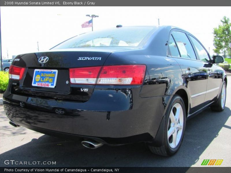 Ebony Black / Gray 2008 Hyundai Sonata Limited V6
