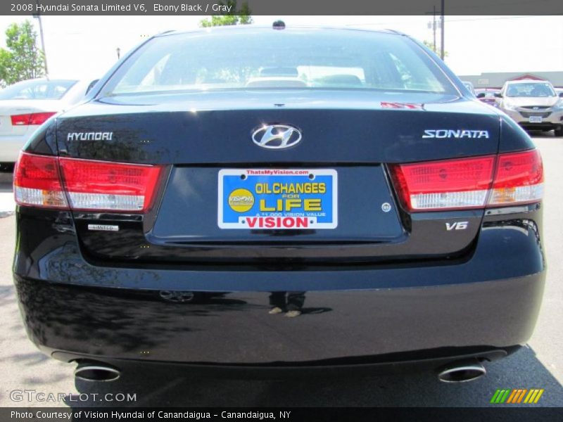 Ebony Black / Gray 2008 Hyundai Sonata Limited V6