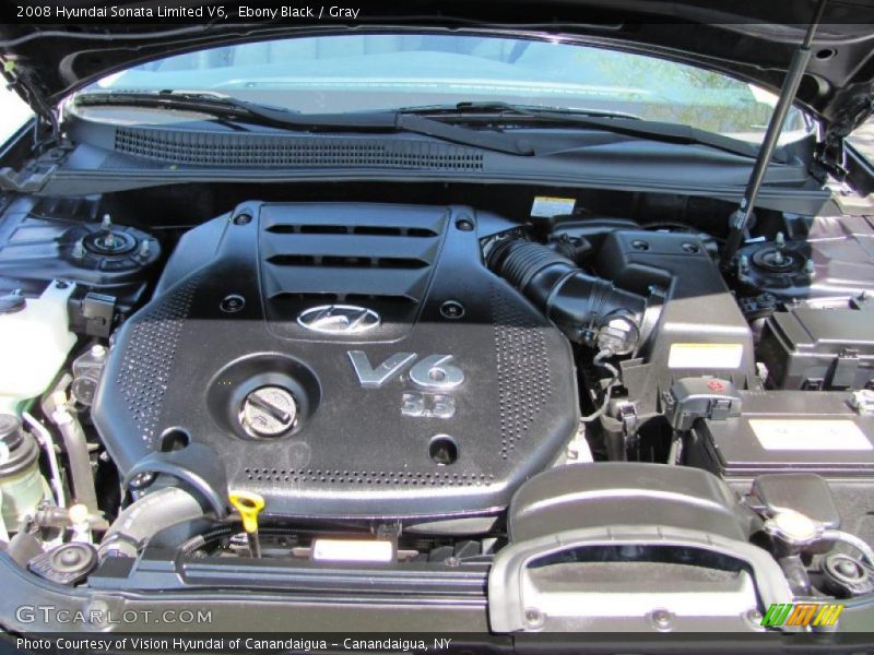 Ebony Black / Gray 2008 Hyundai Sonata Limited V6