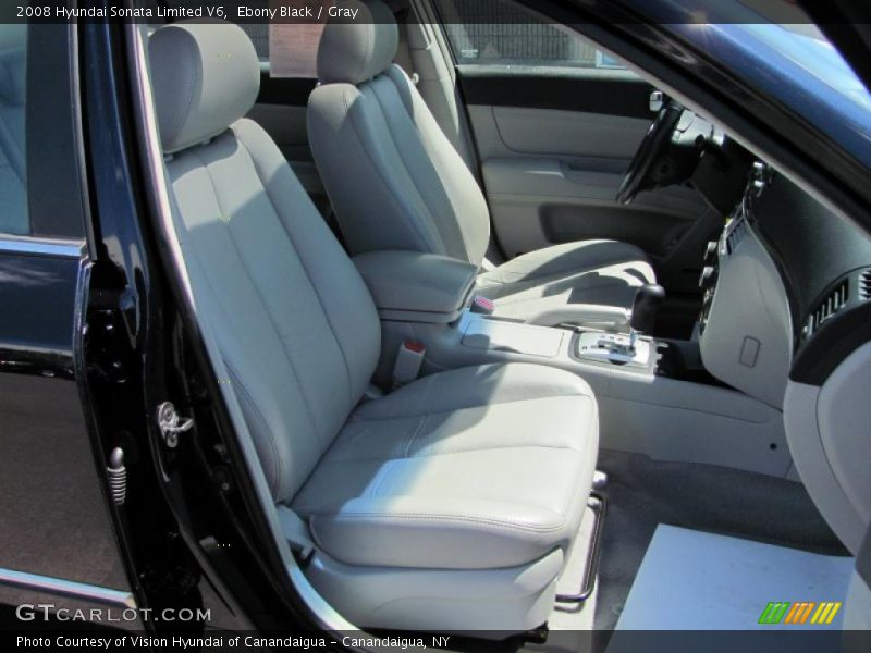 Ebony Black / Gray 2008 Hyundai Sonata Limited V6