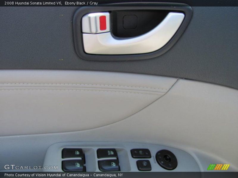 Ebony Black / Gray 2008 Hyundai Sonata Limited V6