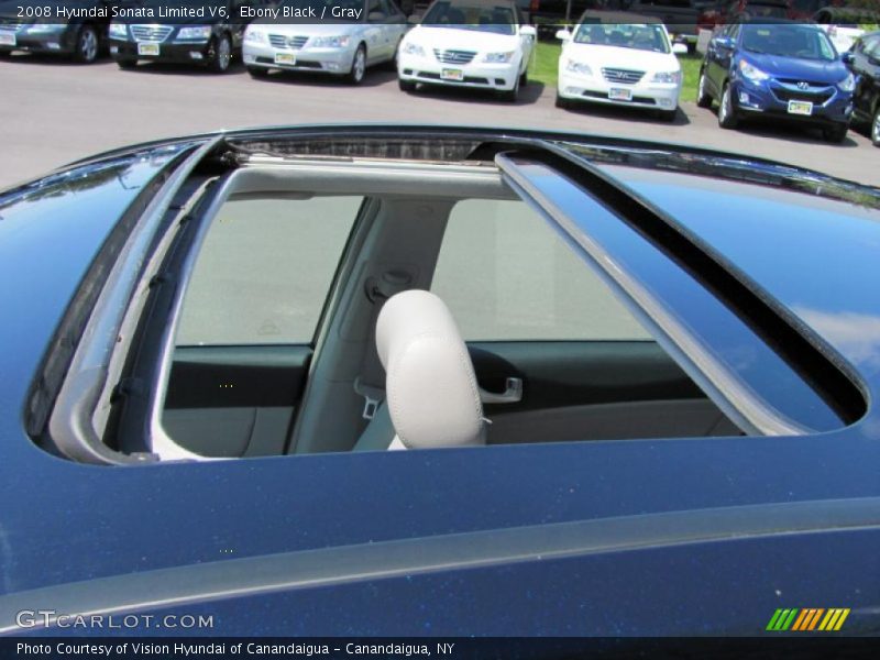Ebony Black / Gray 2008 Hyundai Sonata Limited V6