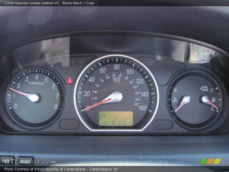 Ebony Black / Gray 2008 Hyundai Sonata Limited V6