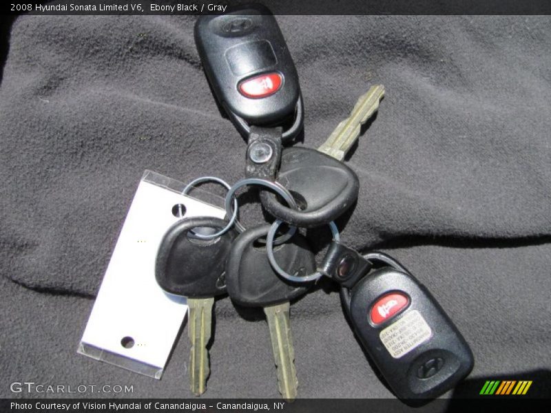 Ebony Black / Gray 2008 Hyundai Sonata Limited V6