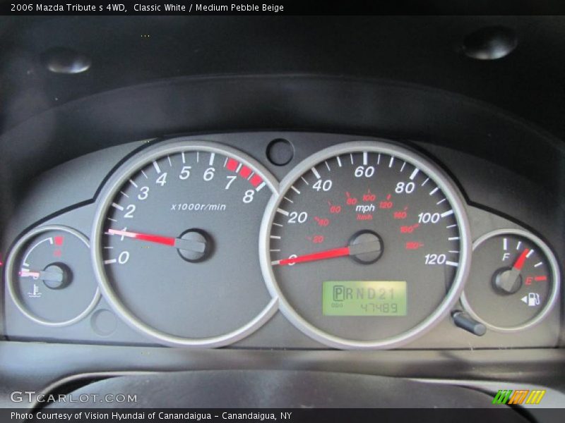 Classic White / Medium Pebble Beige 2006 Mazda Tribute s 4WD