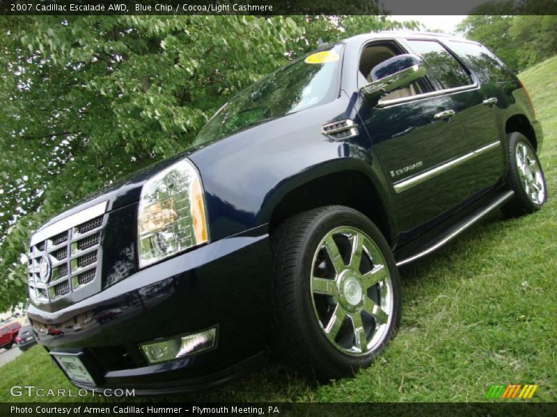 Blue Chip / Cocoa/Light Cashmere 2007 Cadillac Escalade AWD