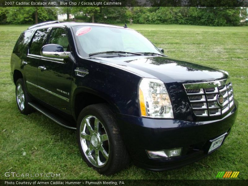 Blue Chip / Cocoa/Light Cashmere 2007 Cadillac Escalade AWD