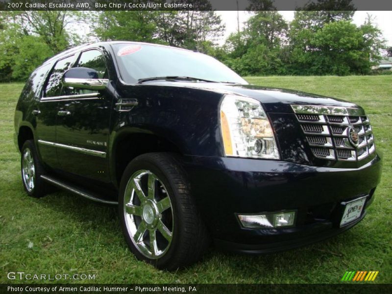 Blue Chip / Cocoa/Light Cashmere 2007 Cadillac Escalade AWD