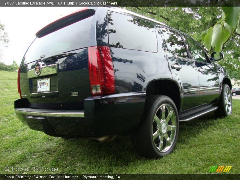 Blue Chip / Cocoa/Light Cashmere 2007 Cadillac Escalade AWD