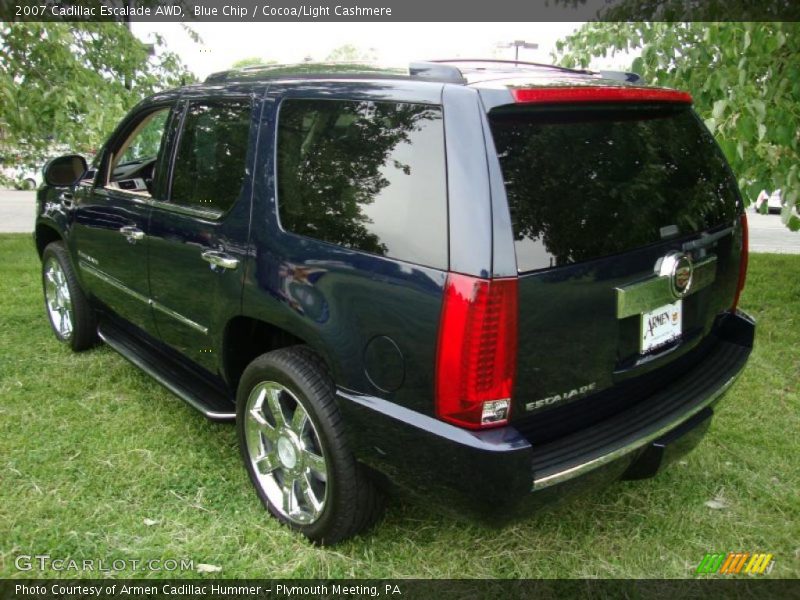 Blue Chip / Cocoa/Light Cashmere 2007 Cadillac Escalade AWD