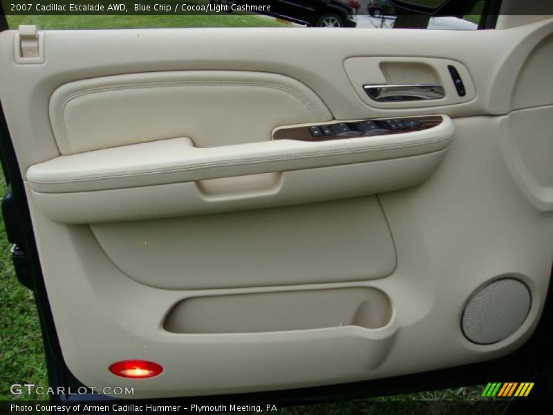 Blue Chip / Cocoa/Light Cashmere 2007 Cadillac Escalade AWD