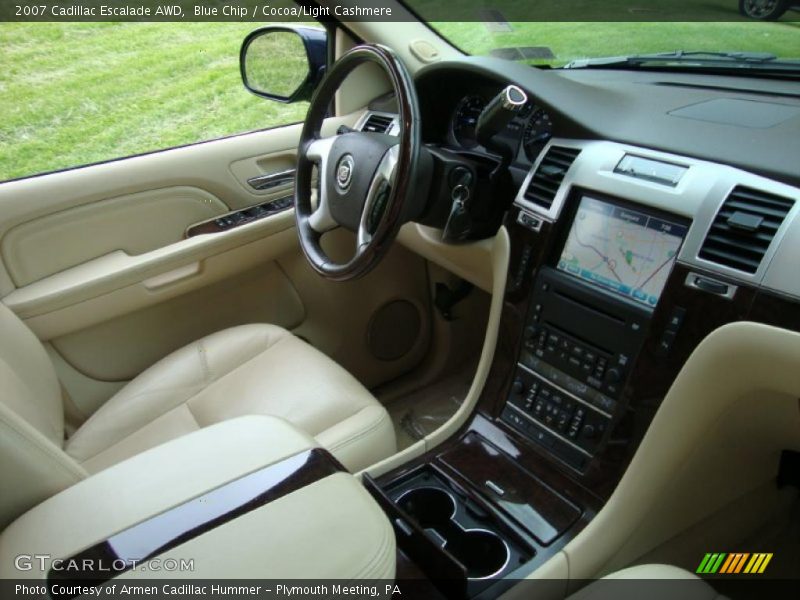 Blue Chip / Cocoa/Light Cashmere 2007 Cadillac Escalade AWD