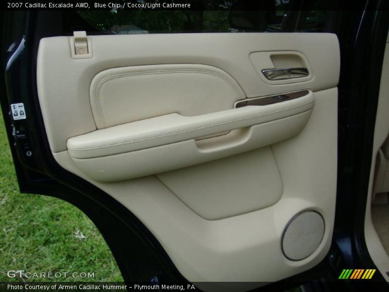 Blue Chip / Cocoa/Light Cashmere 2007 Cadillac Escalade AWD