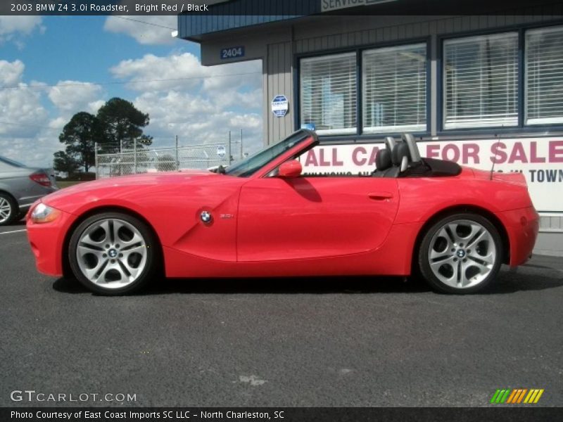 Bright Red / Black 2003 BMW Z4 3.0i Roadster