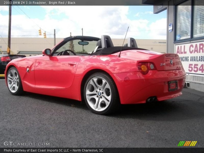 Bright Red / Black 2003 BMW Z4 3.0i Roadster