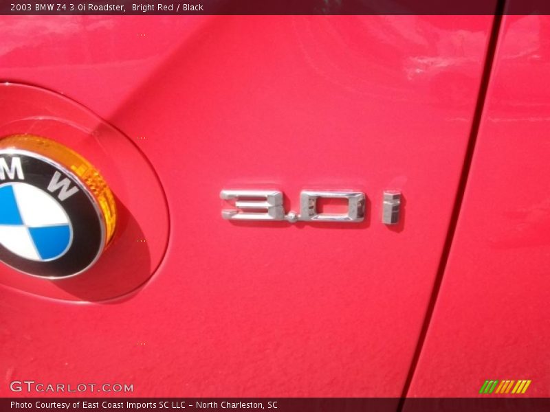 Bright Red / Black 2003 BMW Z4 3.0i Roadster