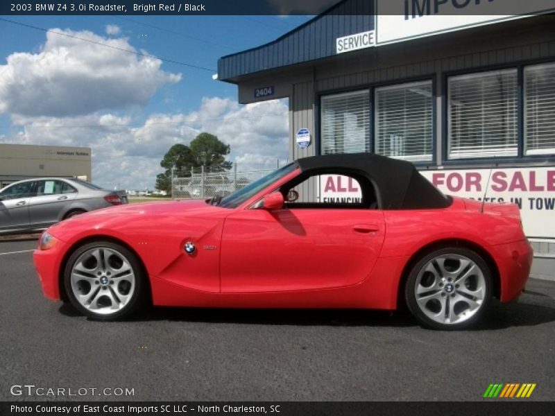 Bright Red / Black 2003 BMW Z4 3.0i Roadster