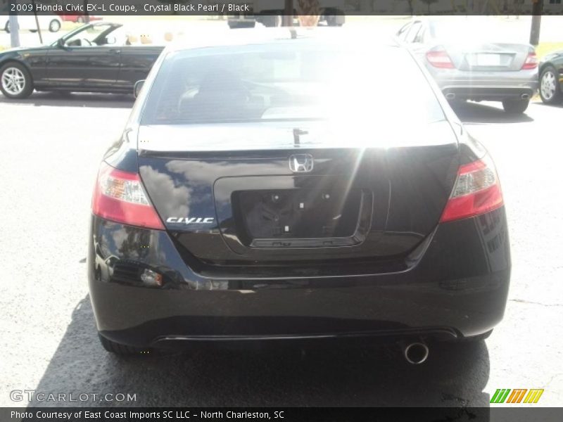 Crystal Black Pearl / Black 2009 Honda Civic EX-L Coupe