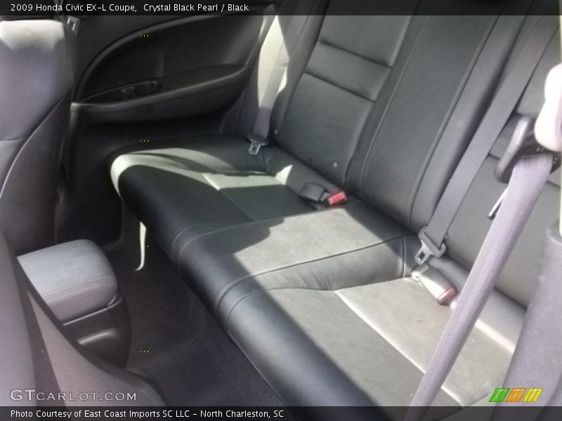 Crystal Black Pearl / Black 2009 Honda Civic EX-L Coupe