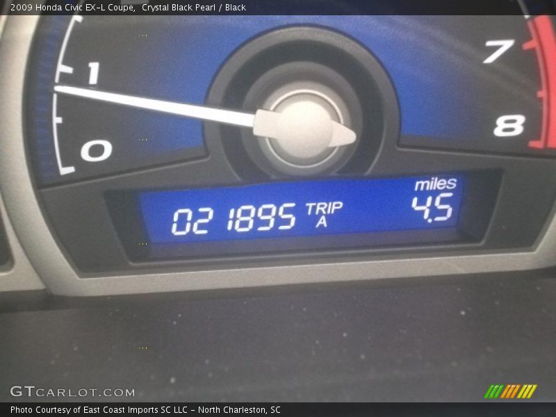 Crystal Black Pearl / Black 2009 Honda Civic EX-L Coupe