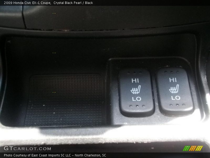 Crystal Black Pearl / Black 2009 Honda Civic EX-L Coupe