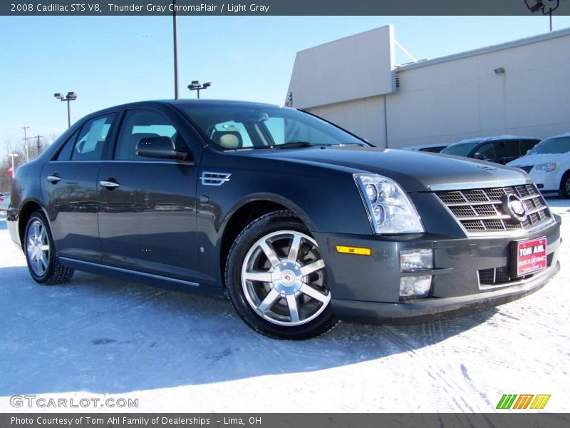 Thunder Gray ChromaFlair / Light Gray 2008 Cadillac STS V8