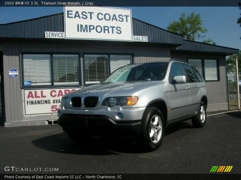 Titanium Silver Metallic / Gray 2003 BMW X5 3.0i