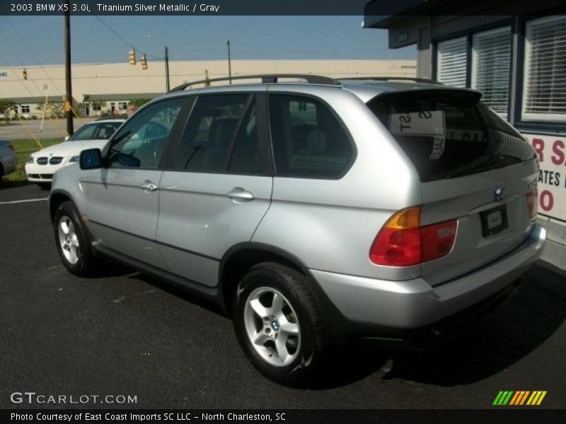 Titanium Silver Metallic / Gray 2003 BMW X5 3.0i