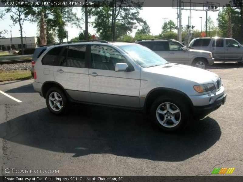 Titanium Silver Metallic / Gray 2003 BMW X5 3.0i