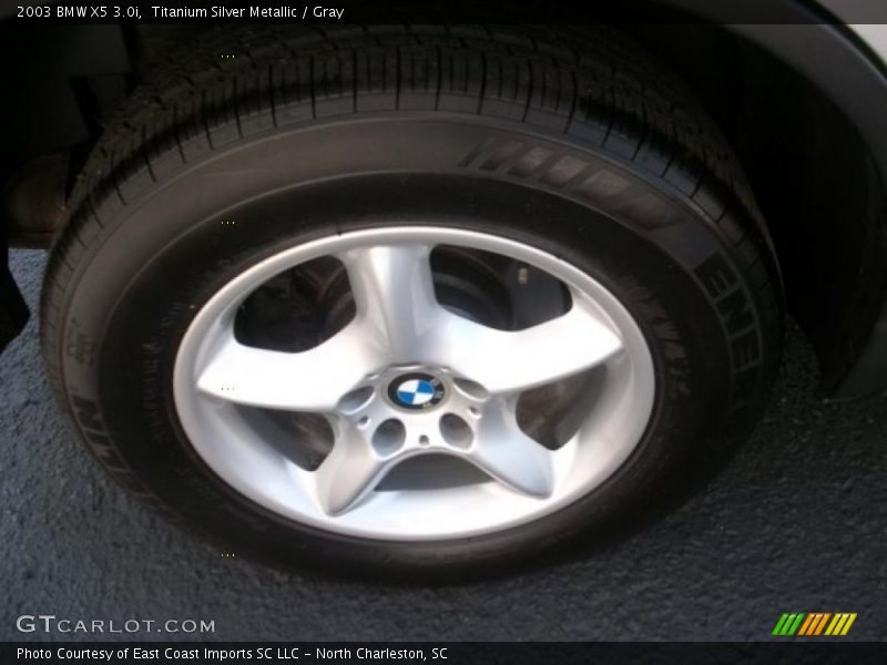 Titanium Silver Metallic / Gray 2003 BMW X5 3.0i