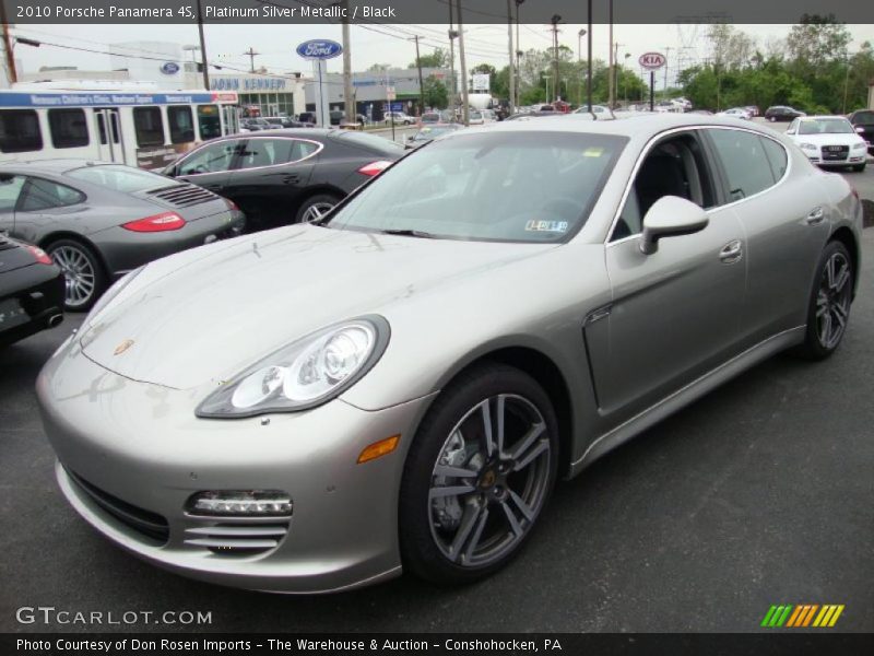 Platinum Silver Metallic / Black 2010 Porsche Panamera 4S