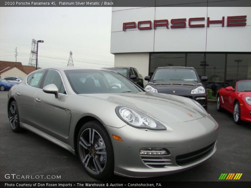 Platinum Silver Metallic / Black 2010 Porsche Panamera 4S