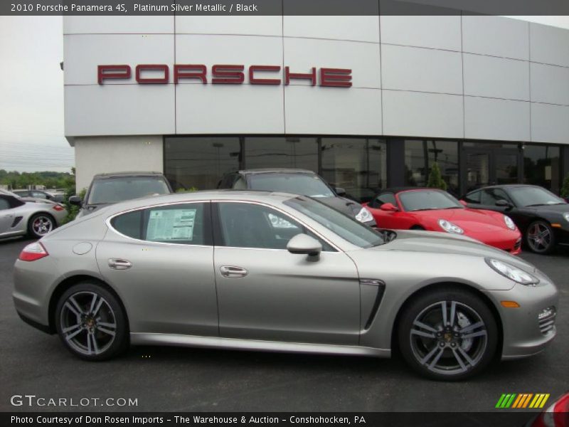 Platinum Silver Metallic / Black 2010 Porsche Panamera 4S