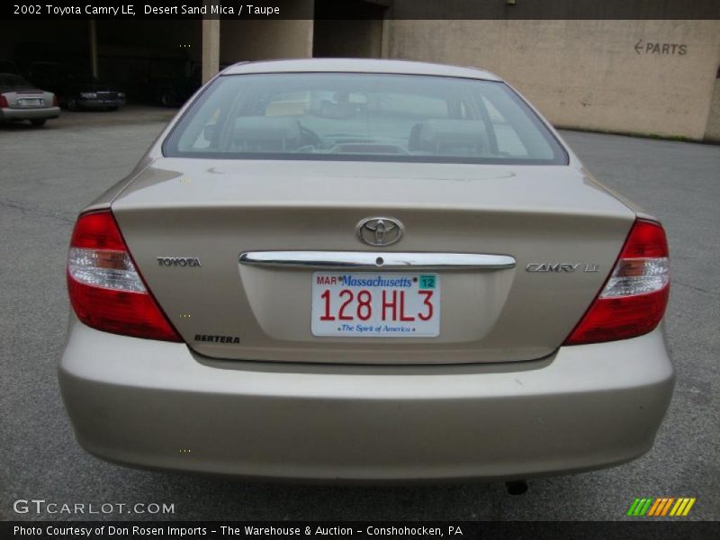 Desert Sand Mica / Taupe 2002 Toyota Camry LE