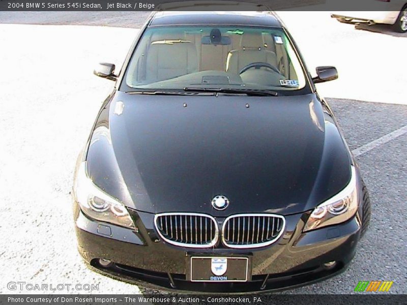Jet Black / Beige 2004 BMW 5 Series 545i Sedan