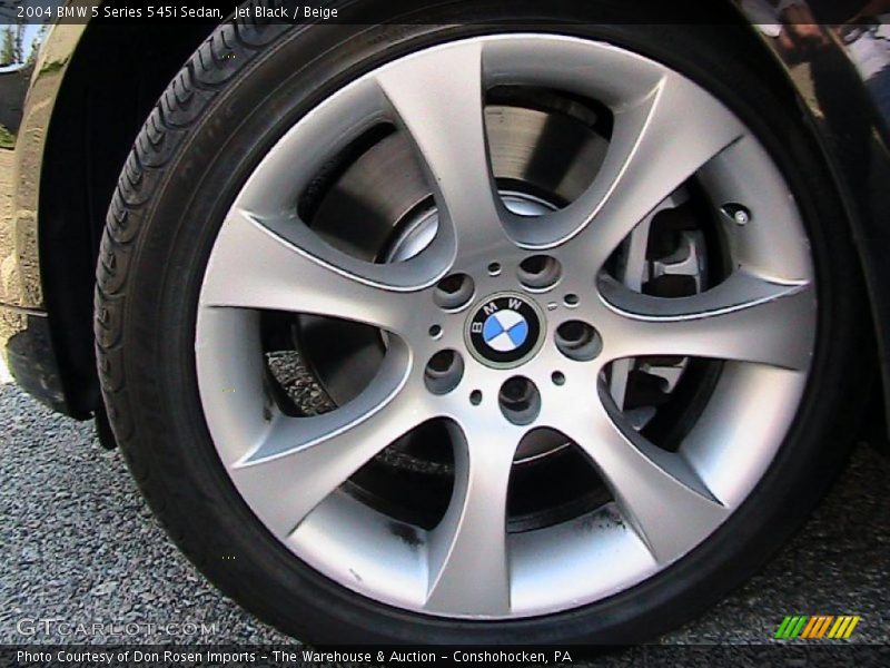 Jet Black / Beige 2004 BMW 5 Series 545i Sedan