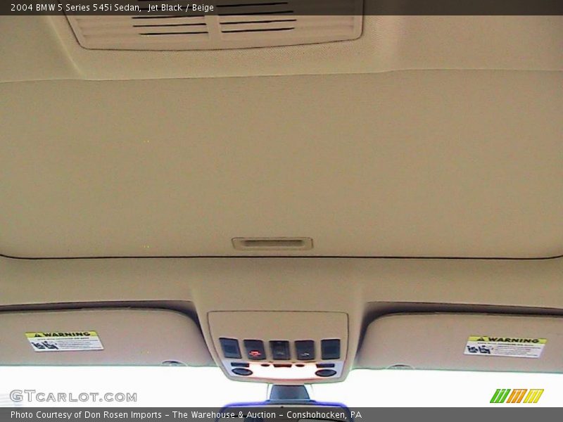 Jet Black / Beige 2004 BMW 5 Series 545i Sedan