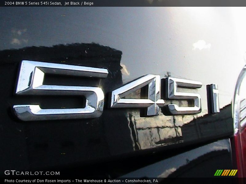 Jet Black / Beige 2004 BMW 5 Series 545i Sedan