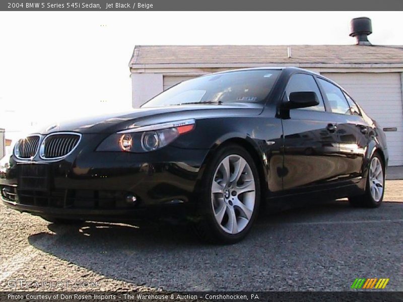 Jet Black / Beige 2004 BMW 5 Series 545i Sedan