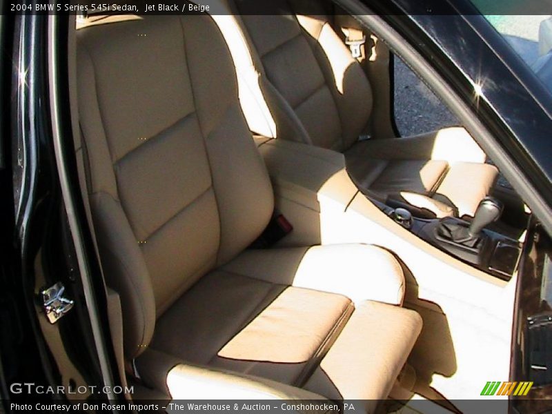 Jet Black / Beige 2004 BMW 5 Series 545i Sedan