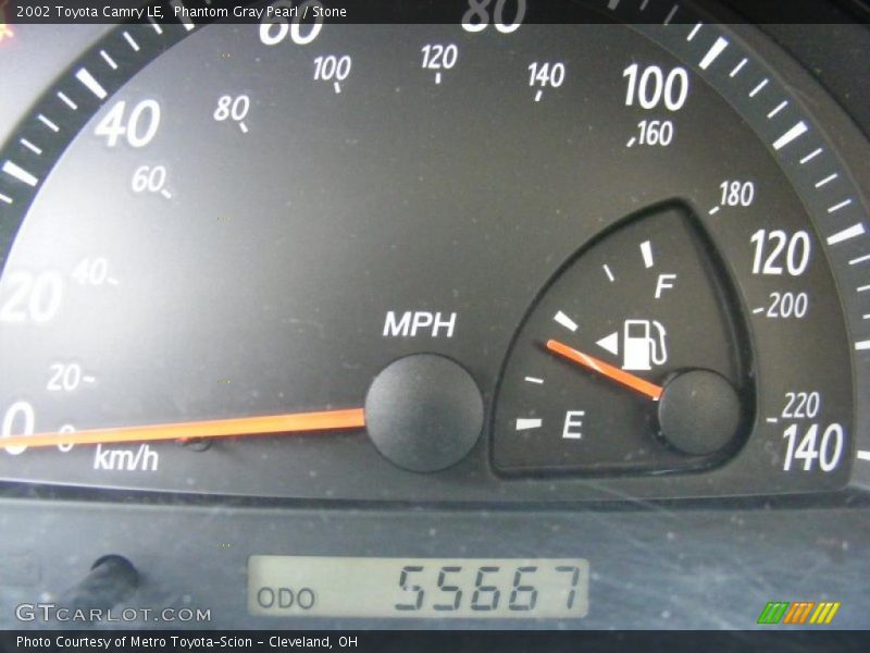Phantom Gray Pearl / Stone 2002 Toyota Camry LE